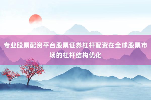 专业股票配资平台股票证券杠杆配资在全球股票市场的杠杆结构优化