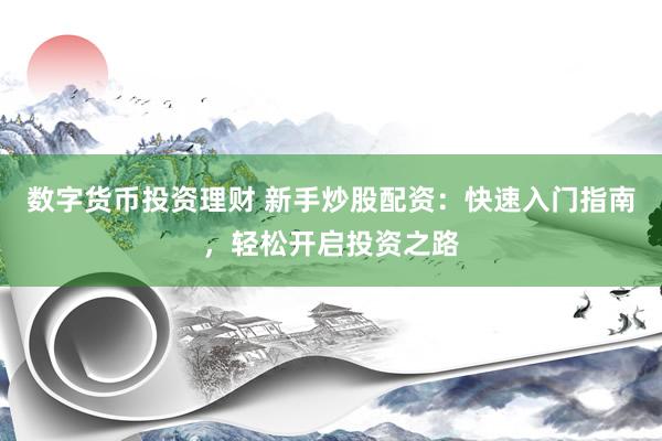 数字货币投资理财 新手炒股配资：快速入门指南，轻松开启投资之路