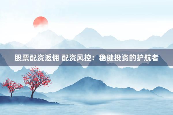 股票配资返佣 配资风控：稳健投资的护航者